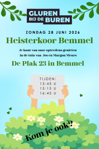Gluren bij de buren Heisterkoor