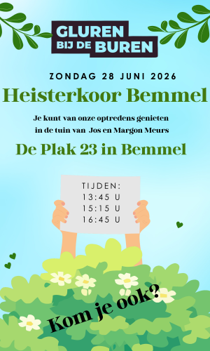Gluren bij de buren Heisterkoor